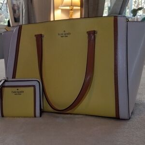 Kate Spade Patterson Drive Geraldine in Limelight w/ Matching Kate Spade Wallet